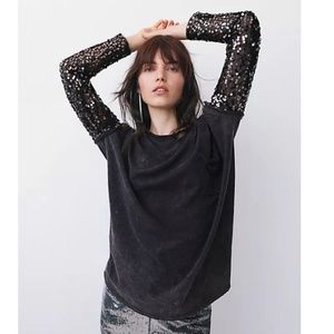 Free People Celine Shirt- Black